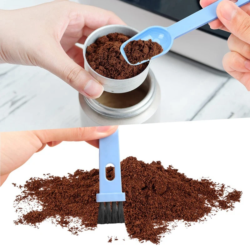 Brosse pour Moulin à Café Expresso, avec Cuillère, Portable, 8 Pièces