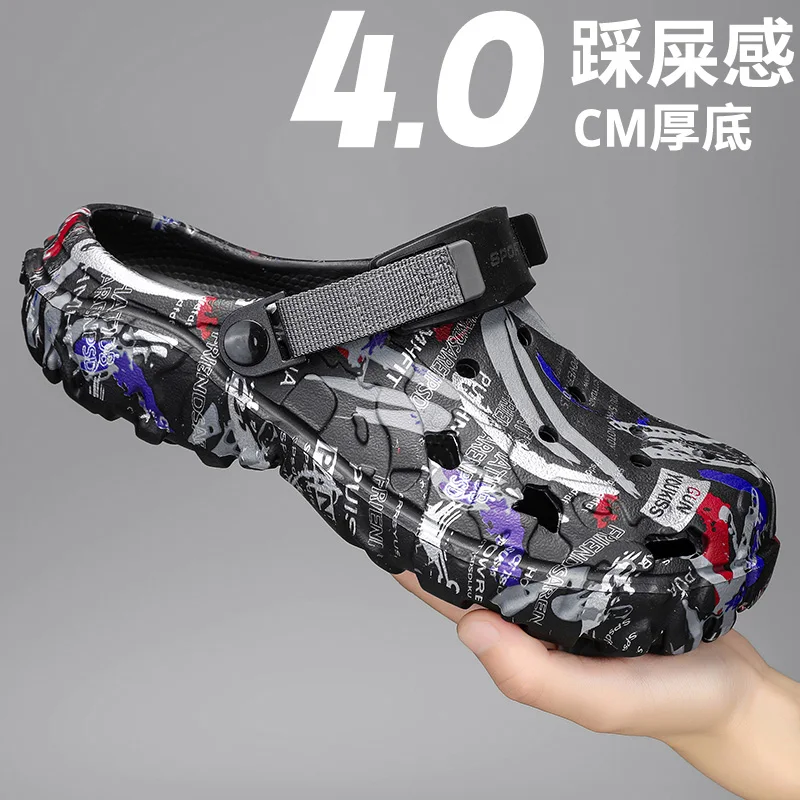 

2025 Men's Summer Clogs Sandals Eva Slippers Men Fashion Flat Sandals Men Leisure Slides Men Casual Shoes Plus Size 46 47