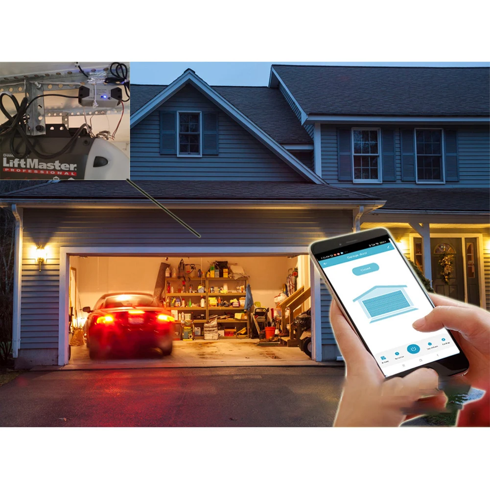 Tuya WiFi Switch Smart Garage Door Opener Controller Smart Door Opener Work With SmartLife/Tuya APP Remote Control