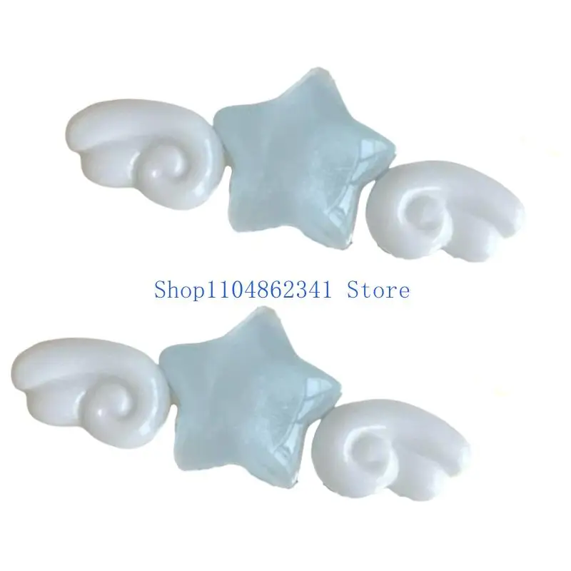 5asd Klips typu kaczy dziób Star Wing dla kobiet Dziewczyny Akcesoria do włosów Lekki, słodki design na imprezy i do codziennego