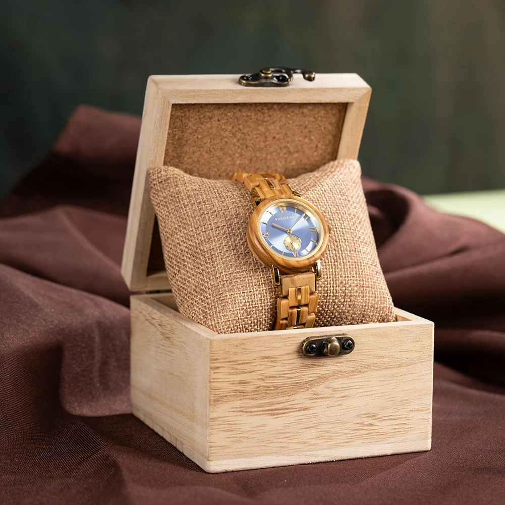 BOBO BIRD Wood Watches for Women Luxury Watch Ladies Elegant Pink Quartz Wristwatch Customized Gift for Birthday Anniversary