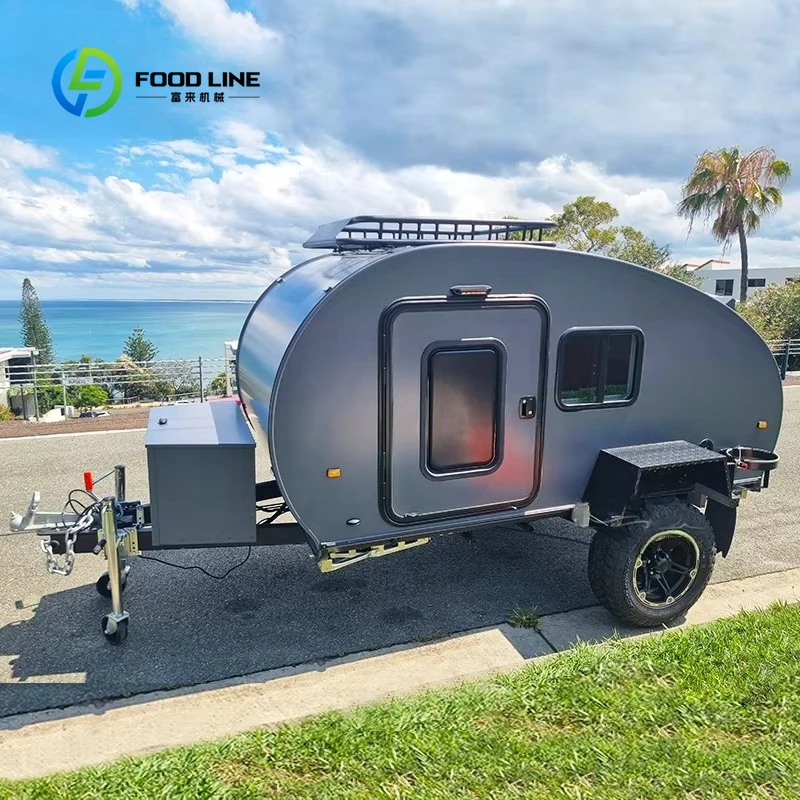 

Customized Tow Behind Small Camper Trailer Hot Square Drop Teardrop Camper Sturdy Outdoor Camping Small Travel Trailer Premium