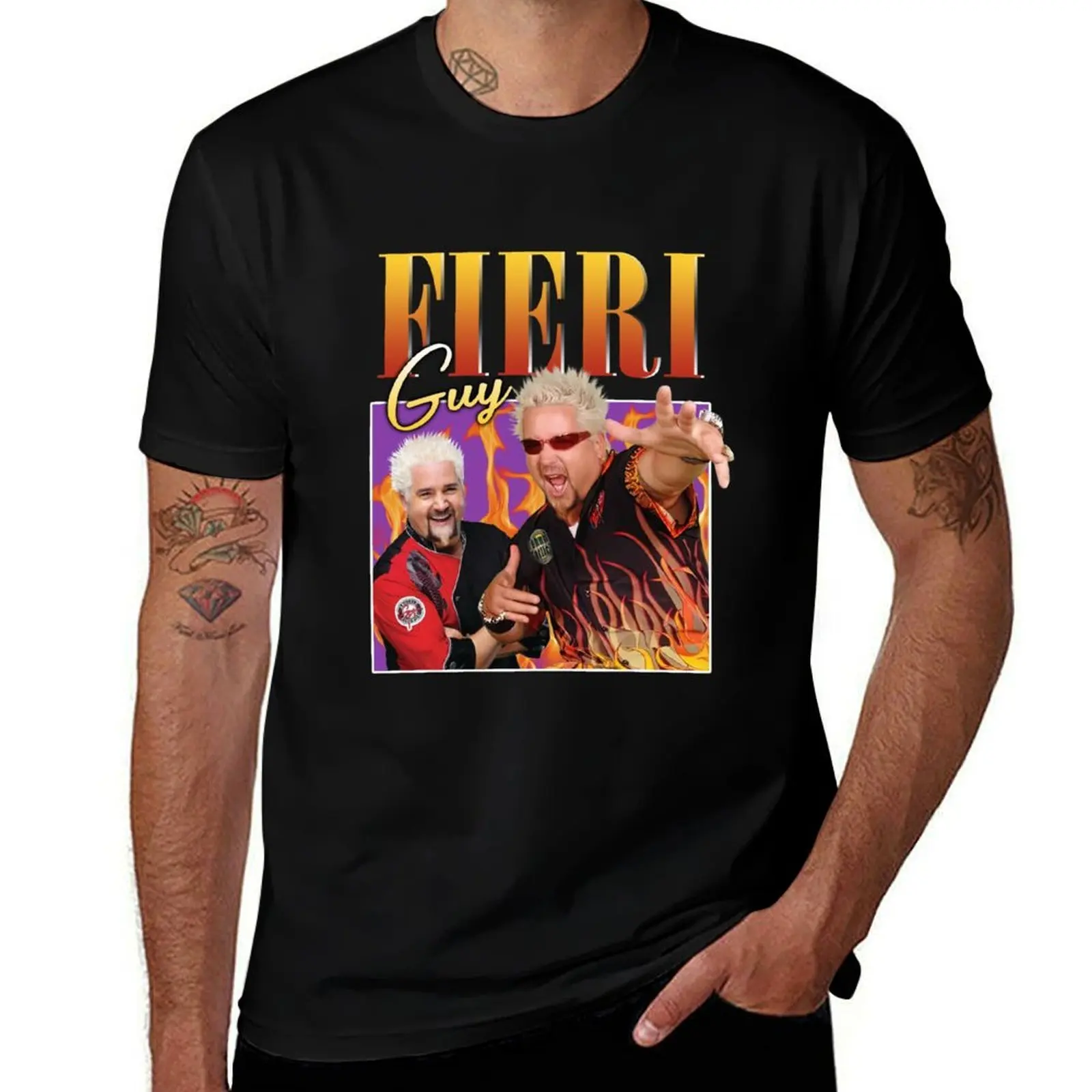 Guy Fieri Homage T-Shirt Standard Fit Solid Tee Shirt T-Shirt