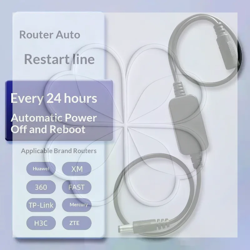 WiFi Network Auto Reset Controller Timed 24H Router Reboot Cable for Home Office Online Meeting Stable Use