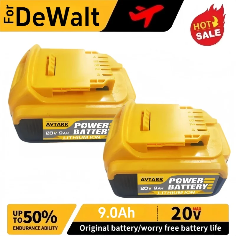 

20V 9.0Ah lithium-ion battery, only compatible with DeWei batteries. Can replace DCB206, DCB205, DCB204 electric tool batteries
