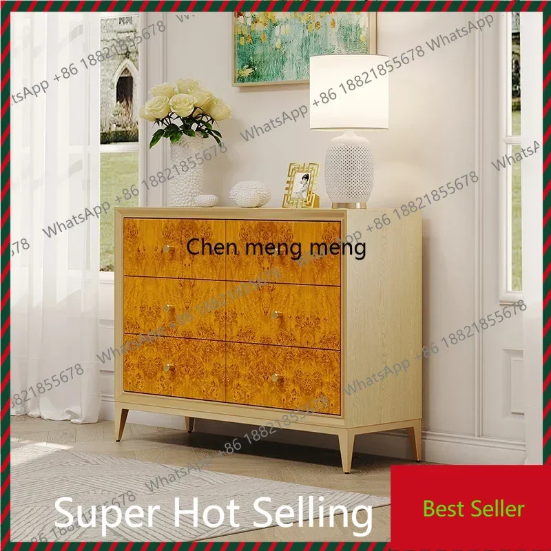 

ZZAmerican light luxury high-end villa high-value drawer locker Nordic style living room dining side cabinet