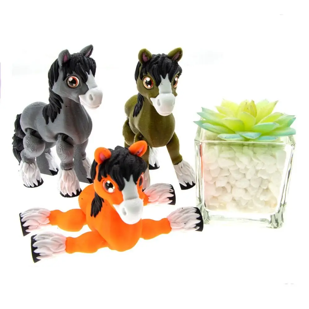 

Универсальное формовочное 3D-печатное лошадь, кристаллическая лошадь, лазерная 3D-печать, Diceratops Horse, гибкие подвижные соединения