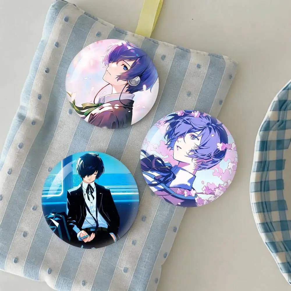 M-Makoto P-Persona Badge Tinplate Soft Button Pin Brooch Metal Badge Custom Jewelry Accessories Hat Bag Lapel