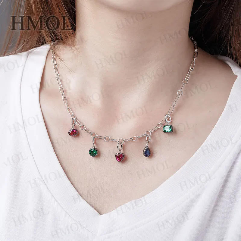 Moissanite Lab Grown Gemstone Pendant 48 Styles for Free Matching S925 Fade-resistant Versatile Daily Wear Jewelry