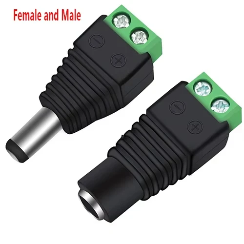 Cilindrische stroomconnector mannelijk vrouwelijk 12V DC 5.5x2.1mm stekker adapter stopcontact accessoire voor elektrische bedrading geschikt voor LED lichtstrips CCTV bewakingscamera s elektronische