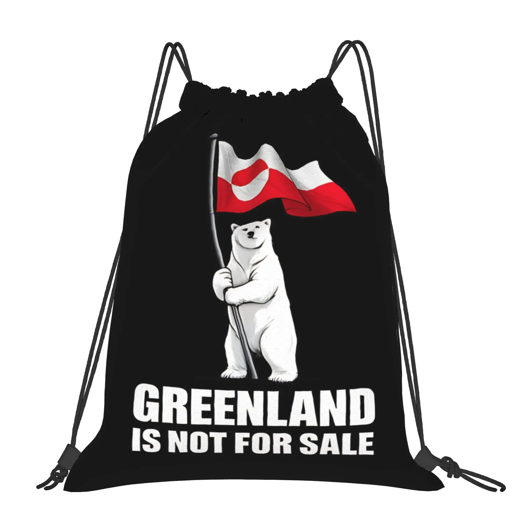 

Рюкзак-мешок на шнурке «Гренландия: не продается», спортивная сумка для спортзала, водонепроницаемая, с изображением полярного медведя, для бега