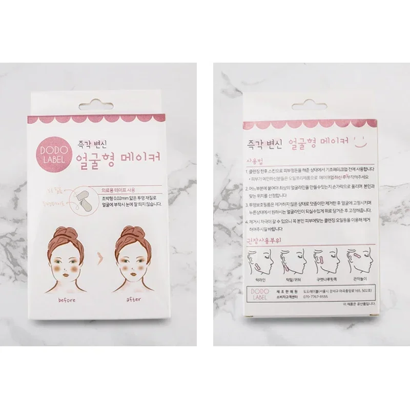 40pcs 원래 한국어 얼굴 리프트 스티커 얇은 유물 보이지 않는 스티커 얼굴 슬리밍 턱 의료 테이프 패치 얼굴 리프트 도구