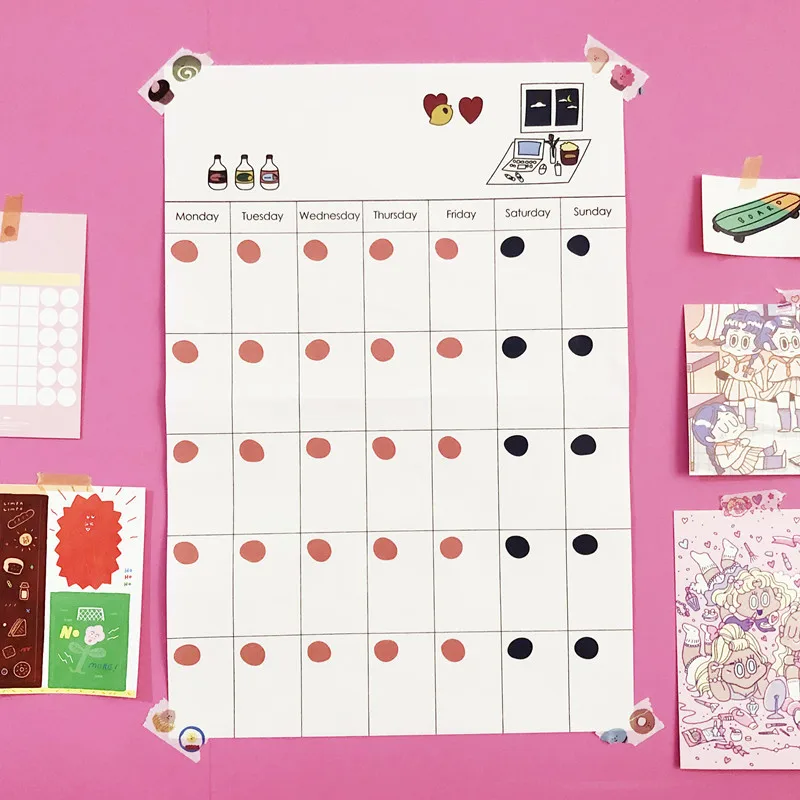 

Creative Time Management Plan Wall Stier for Work Study Fitn Self-Discipline Schedule Monitoring Yoga Crt