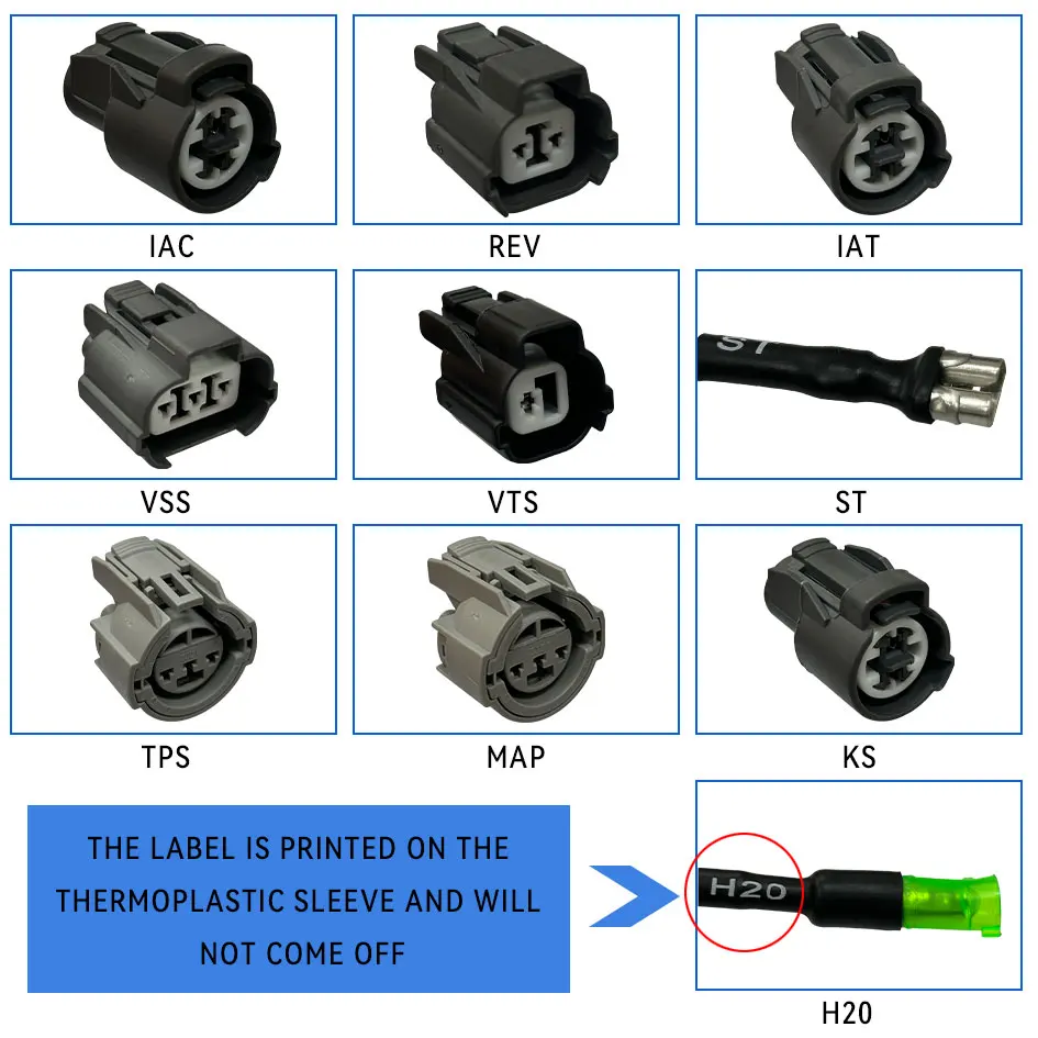 CNCH-OBD1-1 Engine Wiring Harness Compatible with Honda Civic Integra B16 D16 B18 OBD1 Budget D & B-Series Tucked CNCHOBD11