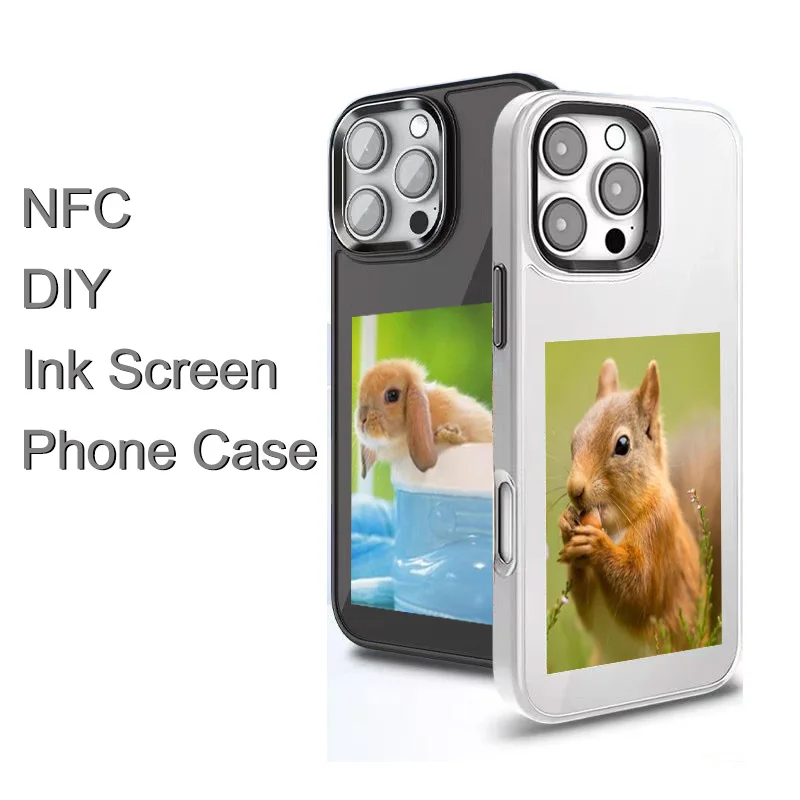 

NFC four-color DIY ink screen phone case AI projection phone case suitable for iPhone 16 15 14 13 Pro Max
