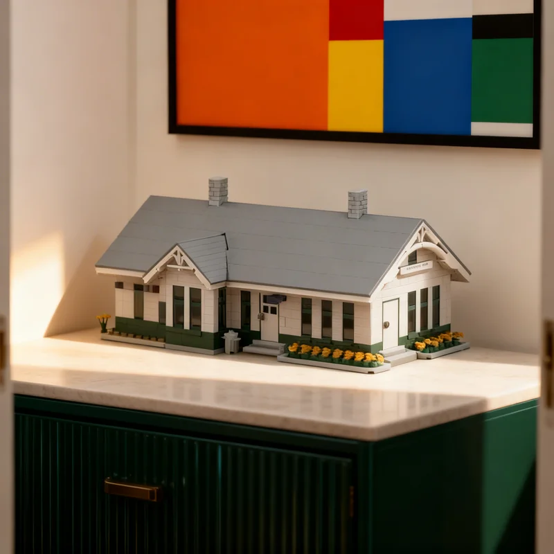 

4881 деталь MOC Breakwater Pass Depot: Модульная модель городской улицы, строительные блоки, игрушка-подарок, креативный коллекционный набор для демонстрации, премиум-класс