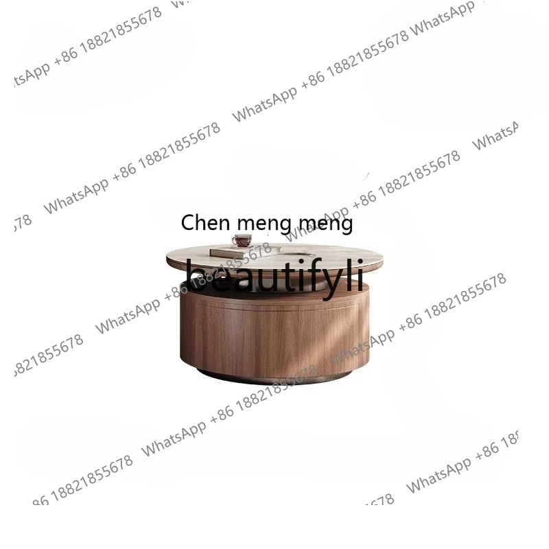 

Living room for home use, light luxury and high-end sense removable with tea, rock slab, side table H