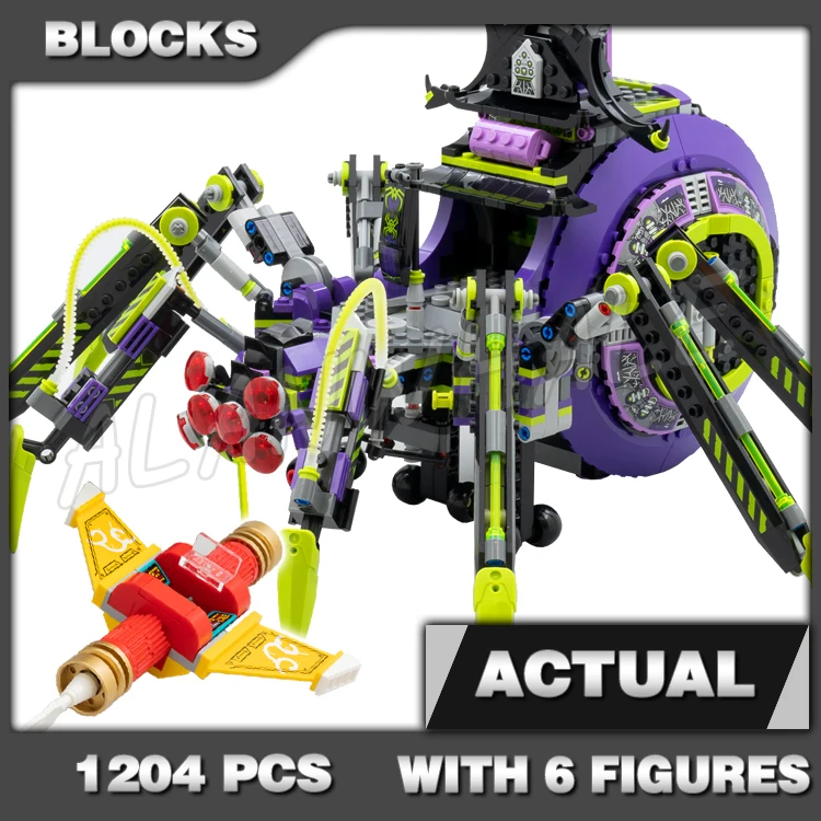 

1067pcs Monkie Kid Spider Queen's Arachnoid Base Mech Mobile HQ Lab 60045 Building Blocks Toys Compatible With Model