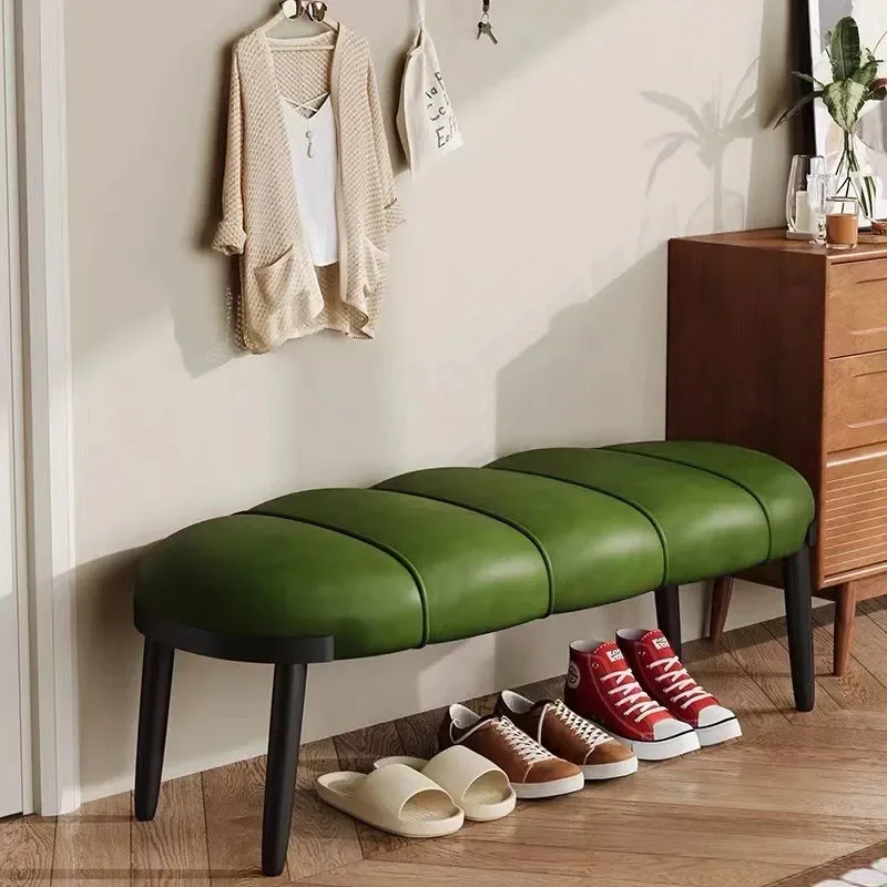 French entrance door, Nordic stool, modern minimalist pedal, light luxury shoe changing stool, caterpillar bench for home use