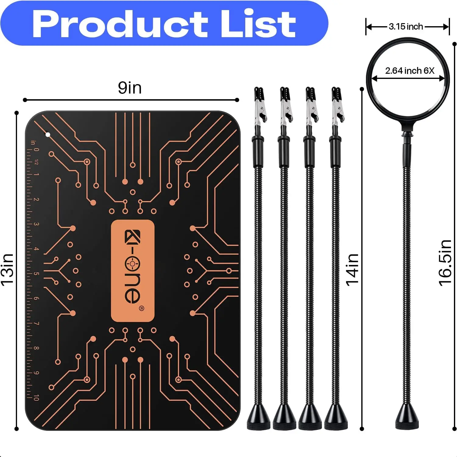 محطة لحام يدوية المساعدة، أداة يدوية ثالثة مغناطيسية مع 4 أذرع مرنة لإصلاح الإلكترونيات والمجوهرات واللحام #2