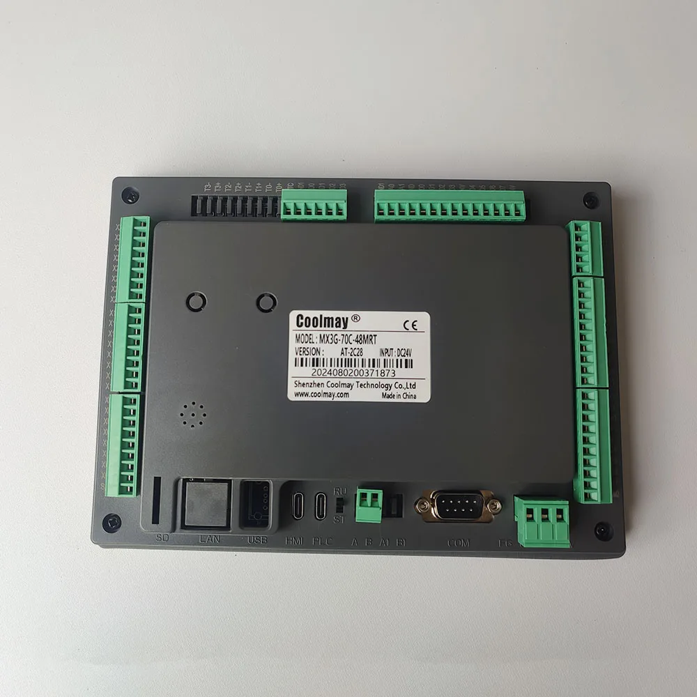 Coolmay PLC HMI MX3G 70C 40C 50C C40 All in One Integrated Ethernet Compatible FX3G/FX3U/FX3S Support MODBUS RS485 GX Works2