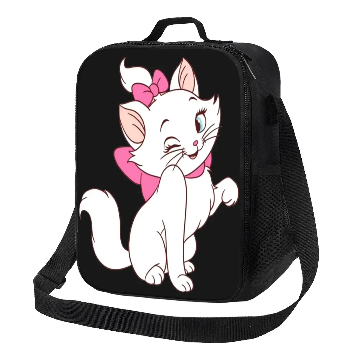 

Custom Marie Cat Cartoon Thermal Insulated Lunch Bag Women Portable Lunch Container for Outdoor Picnic Storage Bento Food Box