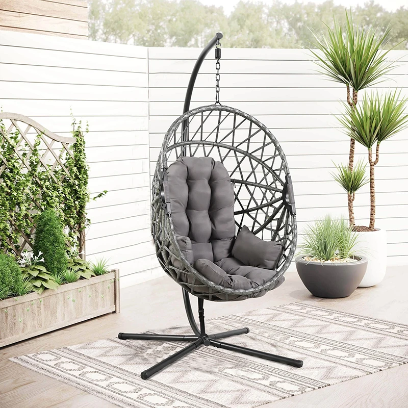 xx-Modern Egg Chair Bedroom Home Patio Wholesale Direct Price Foshan Factory Outdoor Hanging Swing Chair