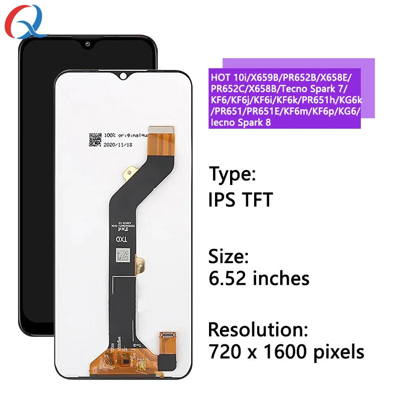 Pantalla X658b X659b X658e dla Infinix Hot 10i wyświetlacz montaż digitizera ekranu dotykowego dla Infinix Note 10i lcd