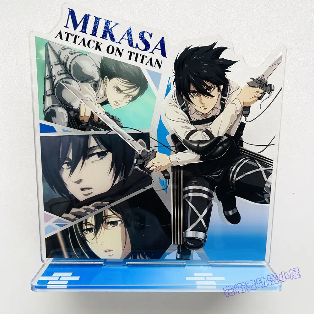 Аниме Леви Акерман Эрен Йегер Микаса·Акерман акриловая подставка модель косплей держатель тарелки топпер фанаты на день рождения Рождественский подарок