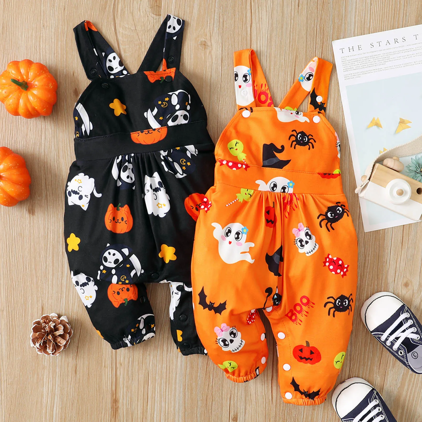 Infant Baby Boys Girls Rompers Halloween Costumes Sleeveless Romper Bodysuit Cartoon Jumpsuits Halloween Costumes 6 12 18 Months