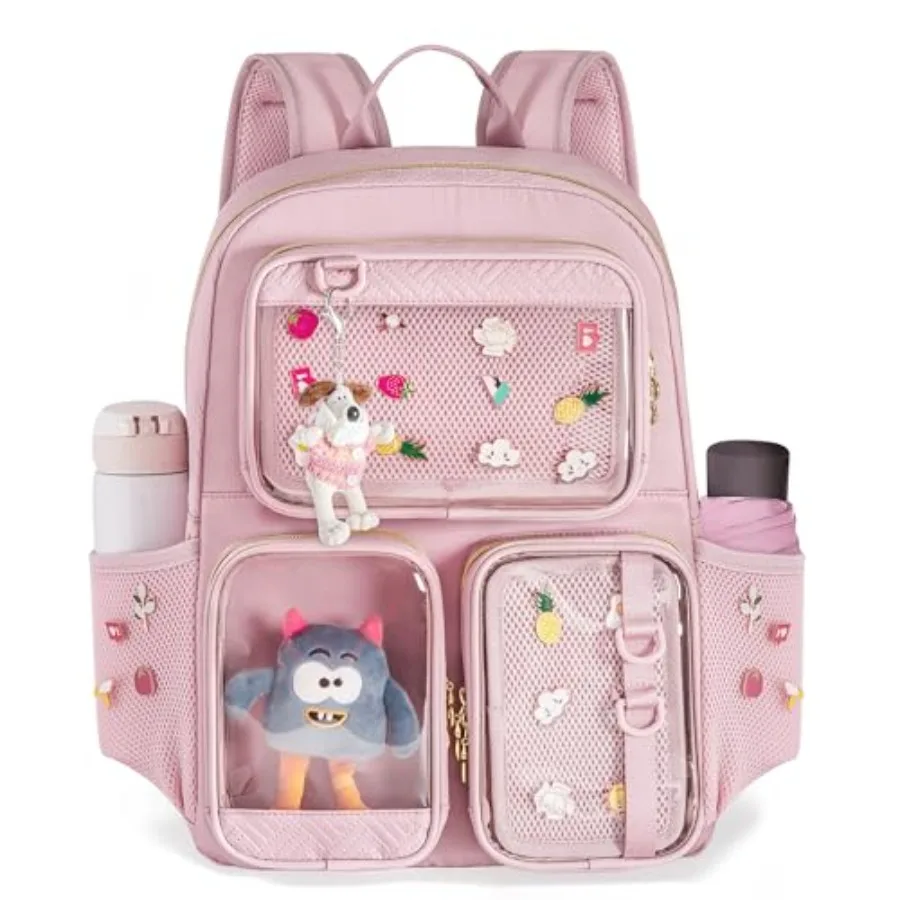 

Рюкзак-витрина Ita Bag с вкладышем для значков, эстетичный рюкзак в стиле Kawaii с отделением для ноутбука, для значков для косплея и концертов (значки НЕ входят в комплект)