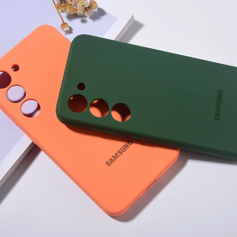 S24 Ultra S23 S22 Plus Чехол Мягкий на ощупь жидкий силиконовый чехол для телефона Полный защитный чехол Противоударный корпус для Galaxy S24+ S23Plus S22
