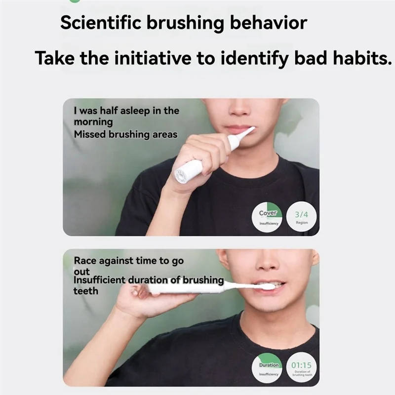 A74G-Electric Flosser 50 Replacement Heads Power Flosser And Electric Toothbrush For Home And Travel Rushing And Flossing White