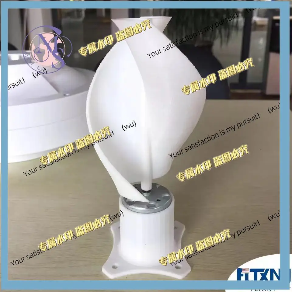 Small vertical axis wind turbine with LED lights for free energy education