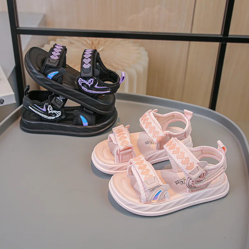 

Fashion Girls' Shoes 2026 Summer New Kids Sandals Comfort Non Slip Child Beach Shoes Cute Versatile Girls' Princess Sandals