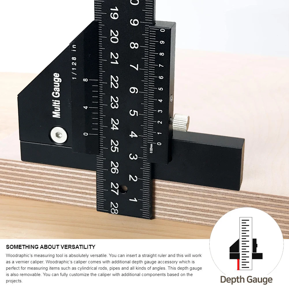 Multi Marking Measuring Gauge Carpenter Mark T-Ruler Aluminum Alloy Removable Limit Gauge Woodworking Scriber DIY Carpentry Tool