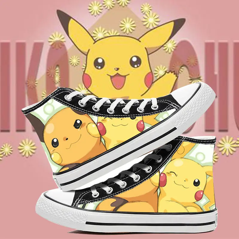 Detective Pikachu Monster High Canvas Pet pokragon fondo piatto Fashion Board Shoes scarpe da donna Flats milwaufucesalas