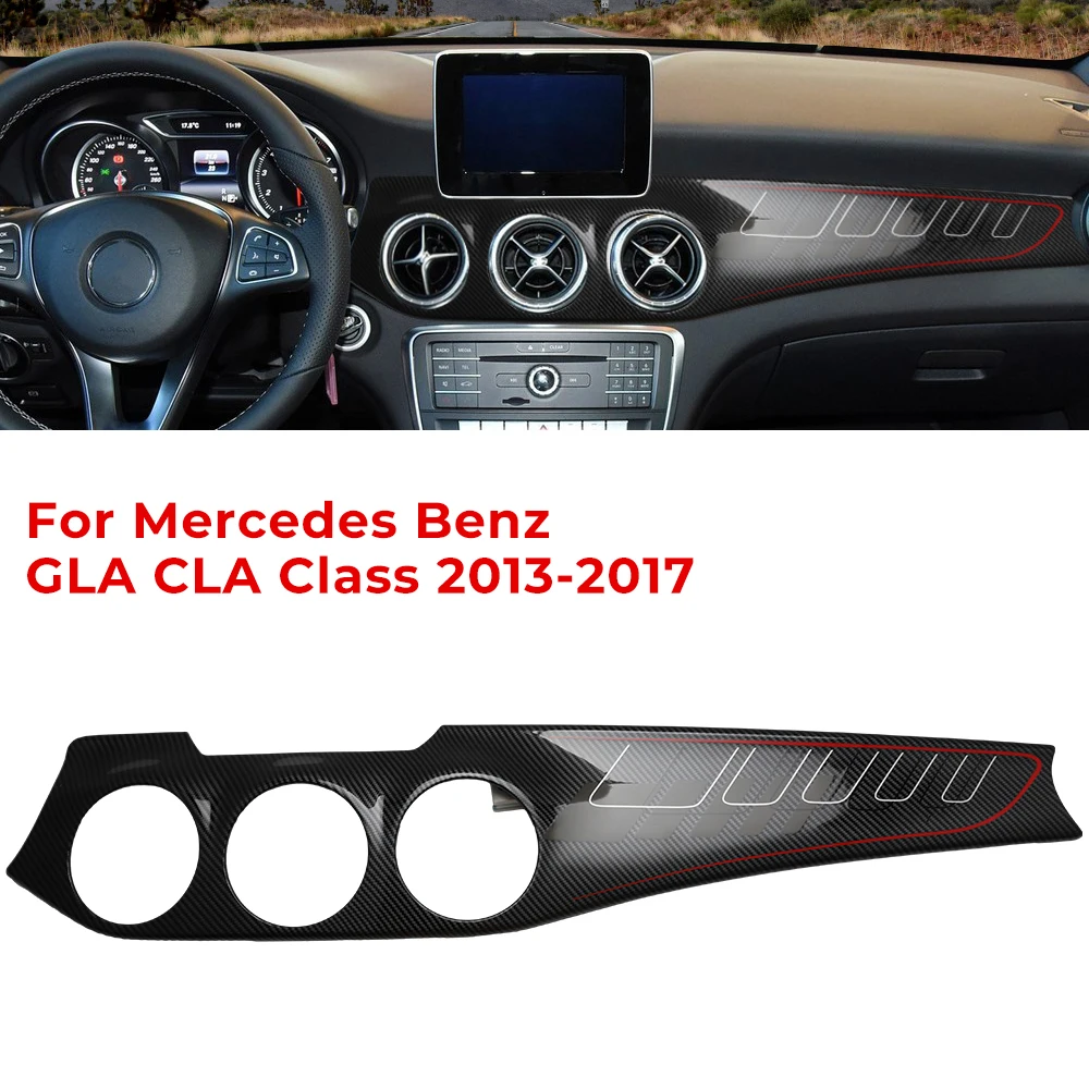 Air Outlet Instrument Trim Cover for Mercedes Benz GLA CLA Class 2013-2017 Carbon Fiber Dashboard Console Panel Trim Stickers