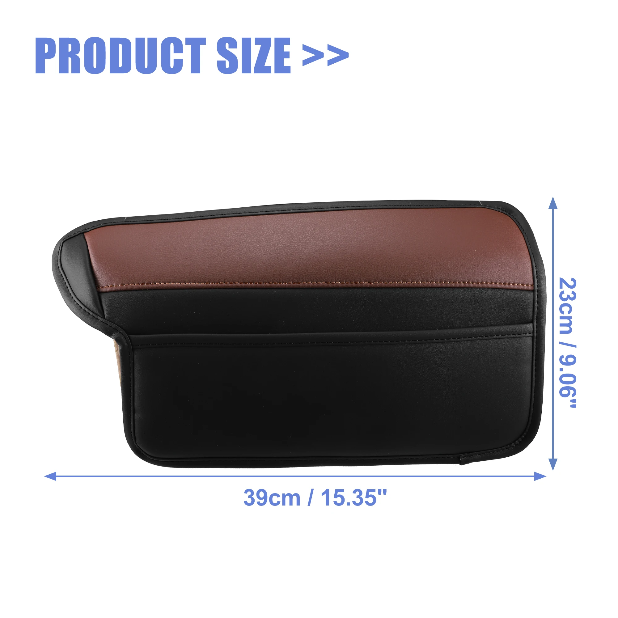 UXCELL Microfiber Leather Black Brown Armrest Protector Cover Pad Replacement for Nissan X-Trail 4th Generation 2022 Brown Line