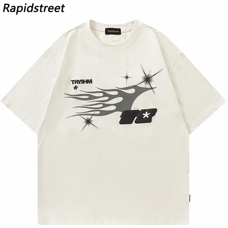 Hip Hop T-Shirt Streetwear Aesthetic Graphic T Shirt Men Harajuku Cotton Casual Tshirt Summer Tops Tees White Purple