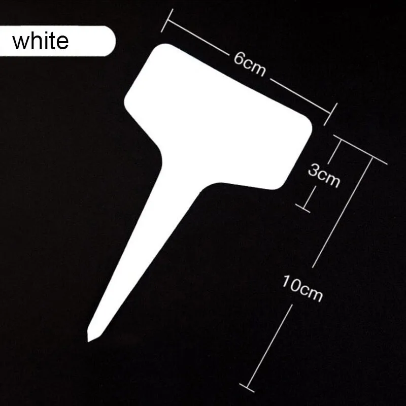 100X PVC invernadero planta T etiquetas etiquetas macetas marcadores de plástico signo impermeable hierbas planta herramientas de jardín suministros