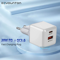 20W USB Type C Charger Dual Ports Charging Head Power Adapter Safe Power Supply for iPhone Huawei Samsung Xiaomi Mobile Phones