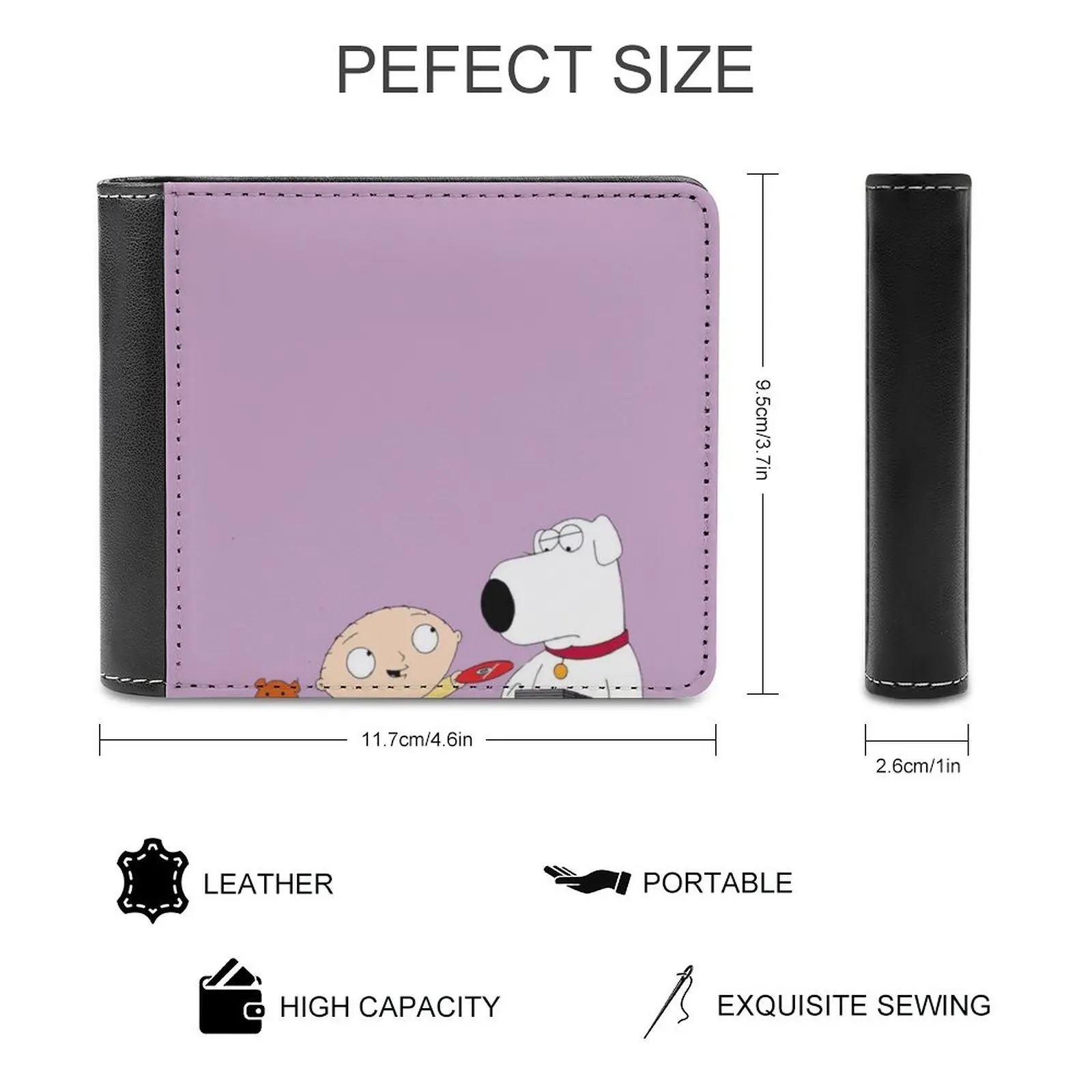 Custom Phone Case For Iphone 11 12 Xr 10 New Men Wallets Pu Leather Men Purse High Quality Male Wallet Brian Griffin Brian