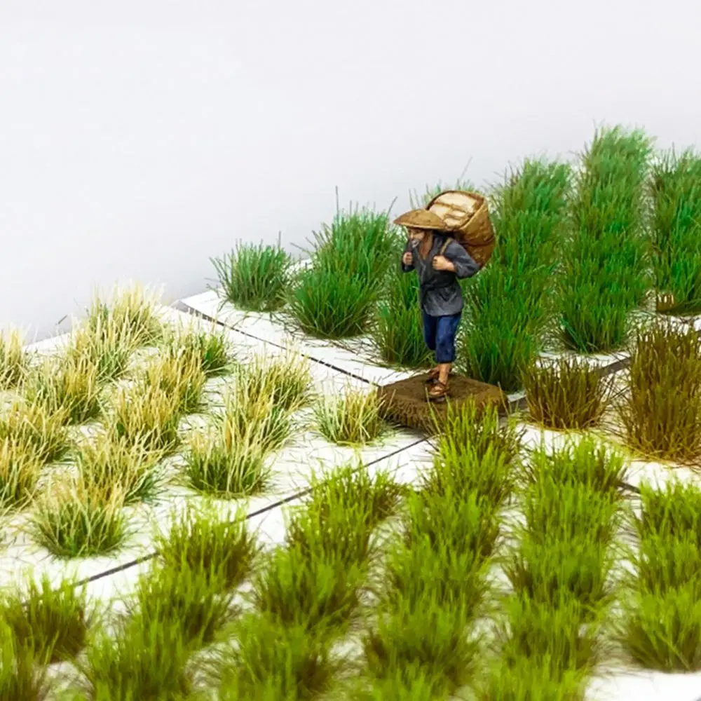 Mutlicolor Simulation Grass Nest Model Sand Scene DIY Material Realistic Grass Tuft Miniature Grass Bushes Plant Cluster Scenery