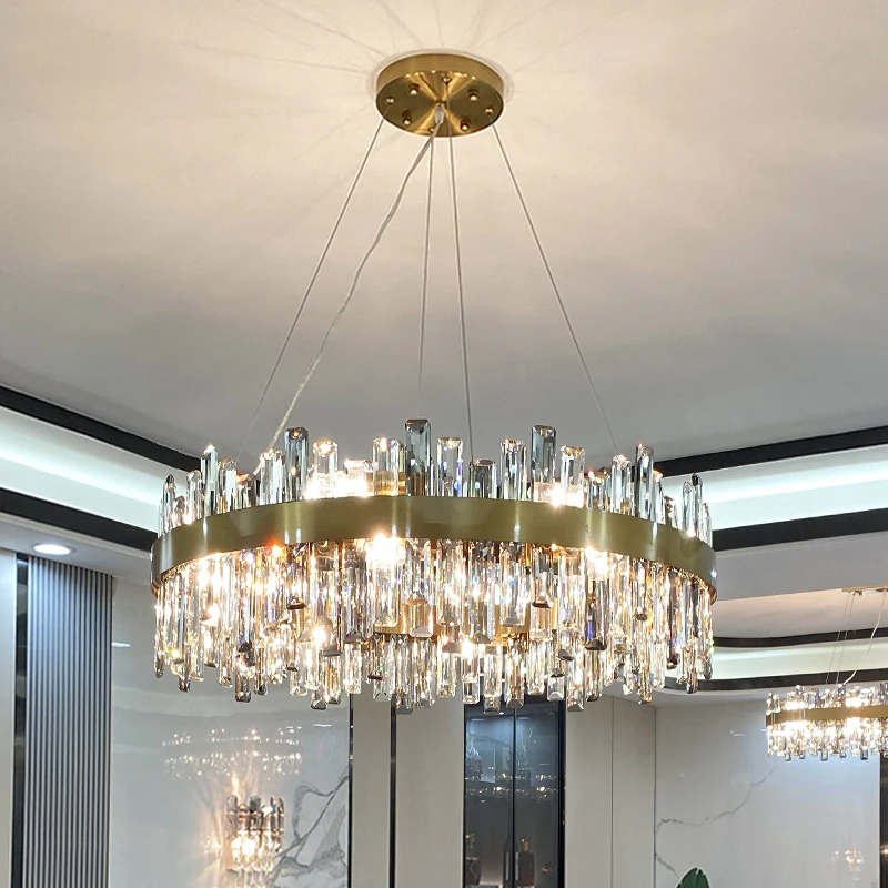 Modern Luxury Crystal Chandelier Creative Simple Living Room Lamp Bedroom Lamp High-end Atmospheric Kitchen Pendant lights