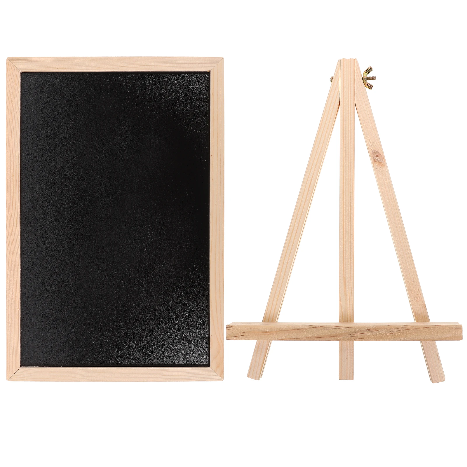 Desktop Chalkboard With Stand Wooden Message Board Small Blackboard Sign Tabletop Display For Bar Wedding Decor Erasable