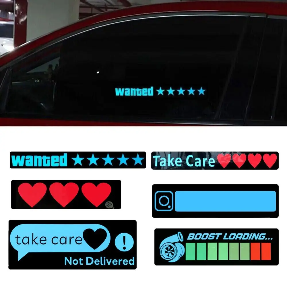 

Модные автомобильные окна, электрические знаки безопасности, наклейка на лобовое стекло, светодиодная наклейка на автомобиль, автомобильные наклейки