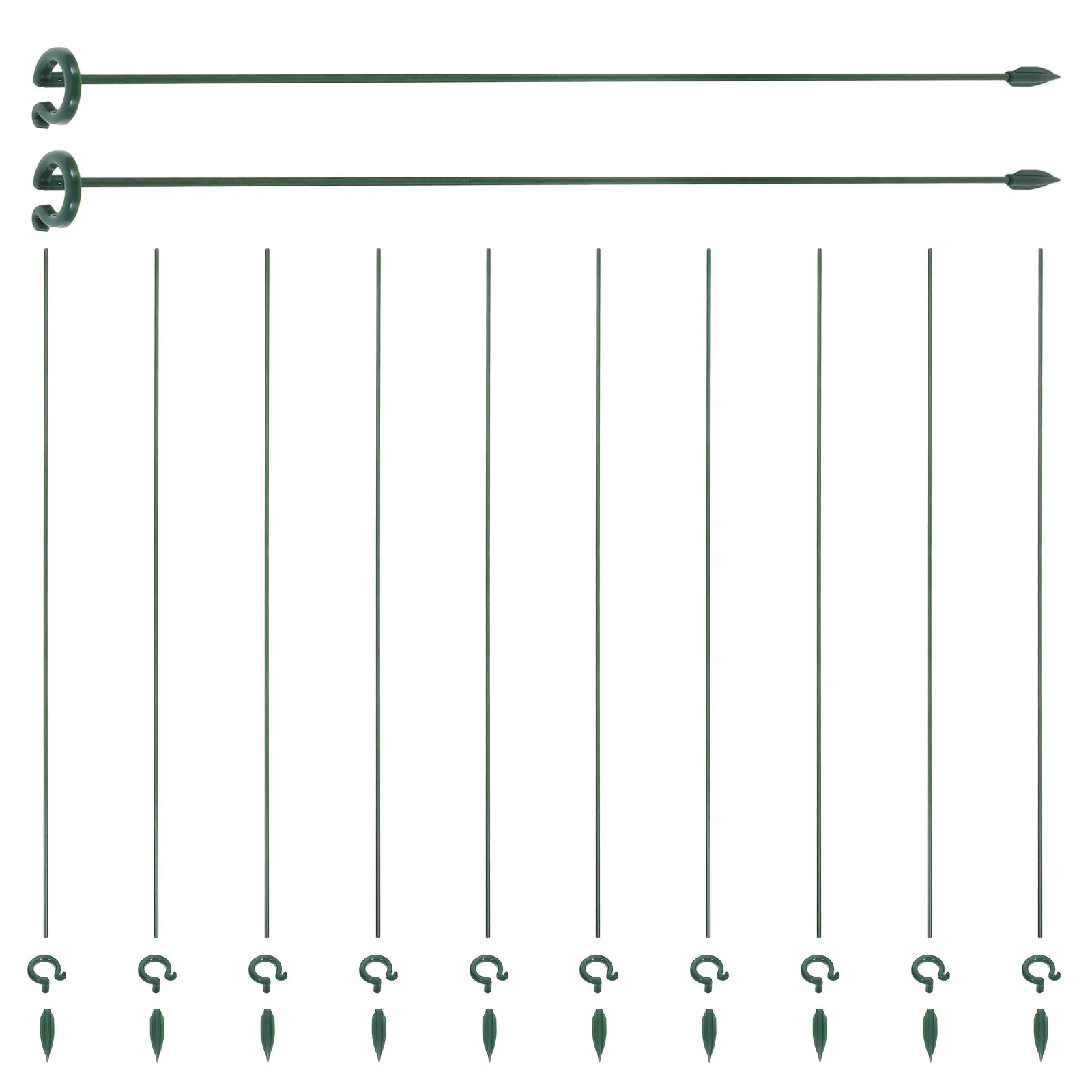 12Pcs Garden Plant Support Stakes Orchid Flower Peony Rose Single Stem Support Brackets Stable Small Plant Frames