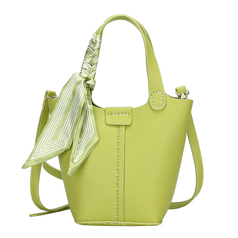 Diy Handmade Bucket Bag Woven Material. Retro One-shoulder Cross-body Handbag, Non-perforated Pu Basket Material. Homemade Gift - view 5