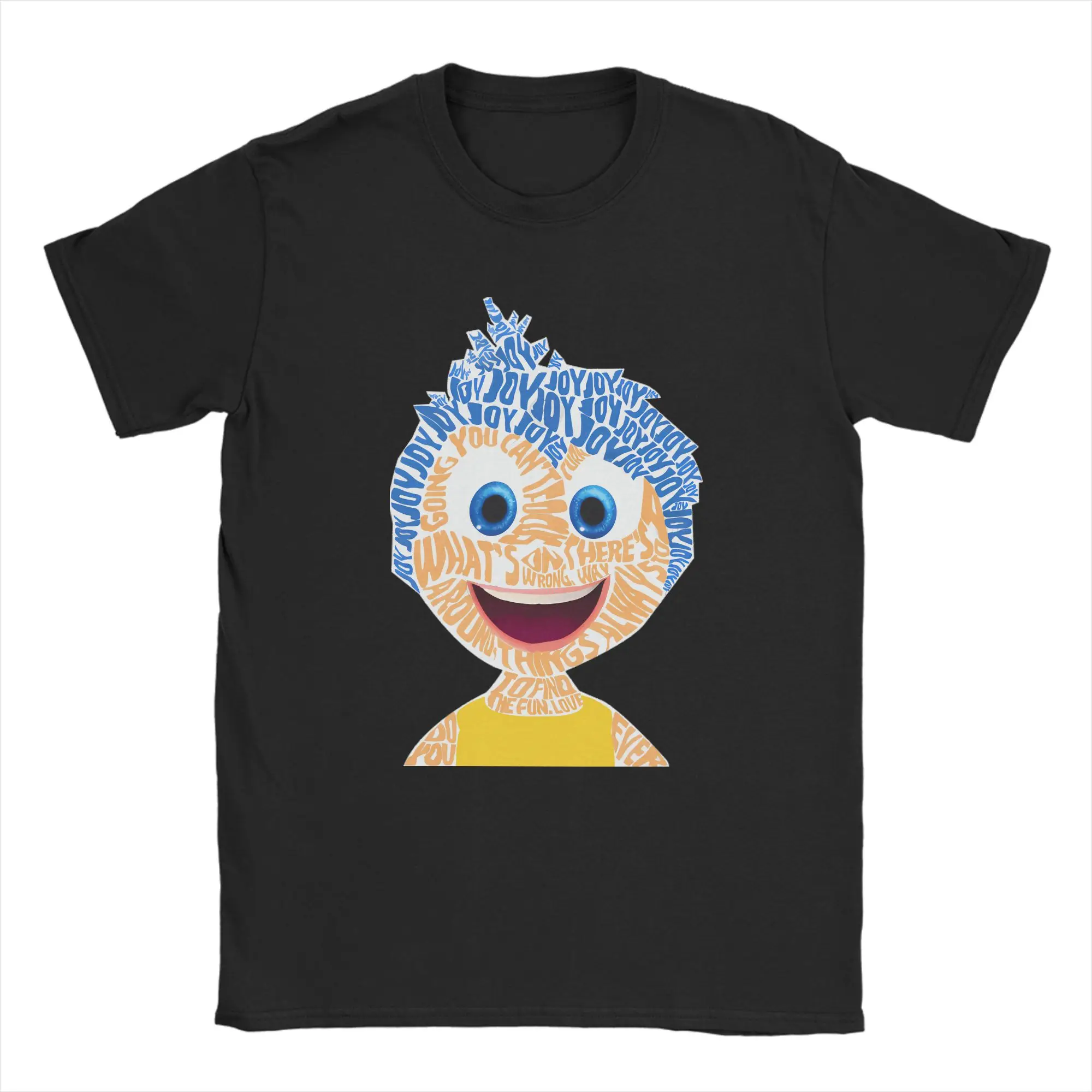 

Футболка Insides Out Joyous, летние трендовые футболки, мужские хлопковые футболки большого размера с круглым вырезом и короткими рукавами, забавные топы Y2K